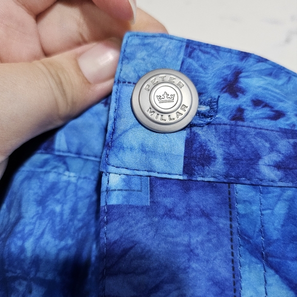 Peter Millar Crown Crafted Blue Patchwork Swim Shorts - Picture 4 of 10